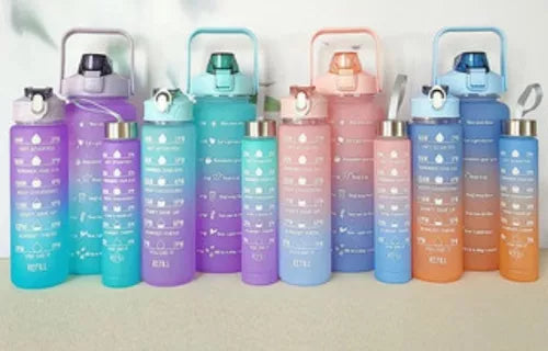 3 Botellas de agua motivacional