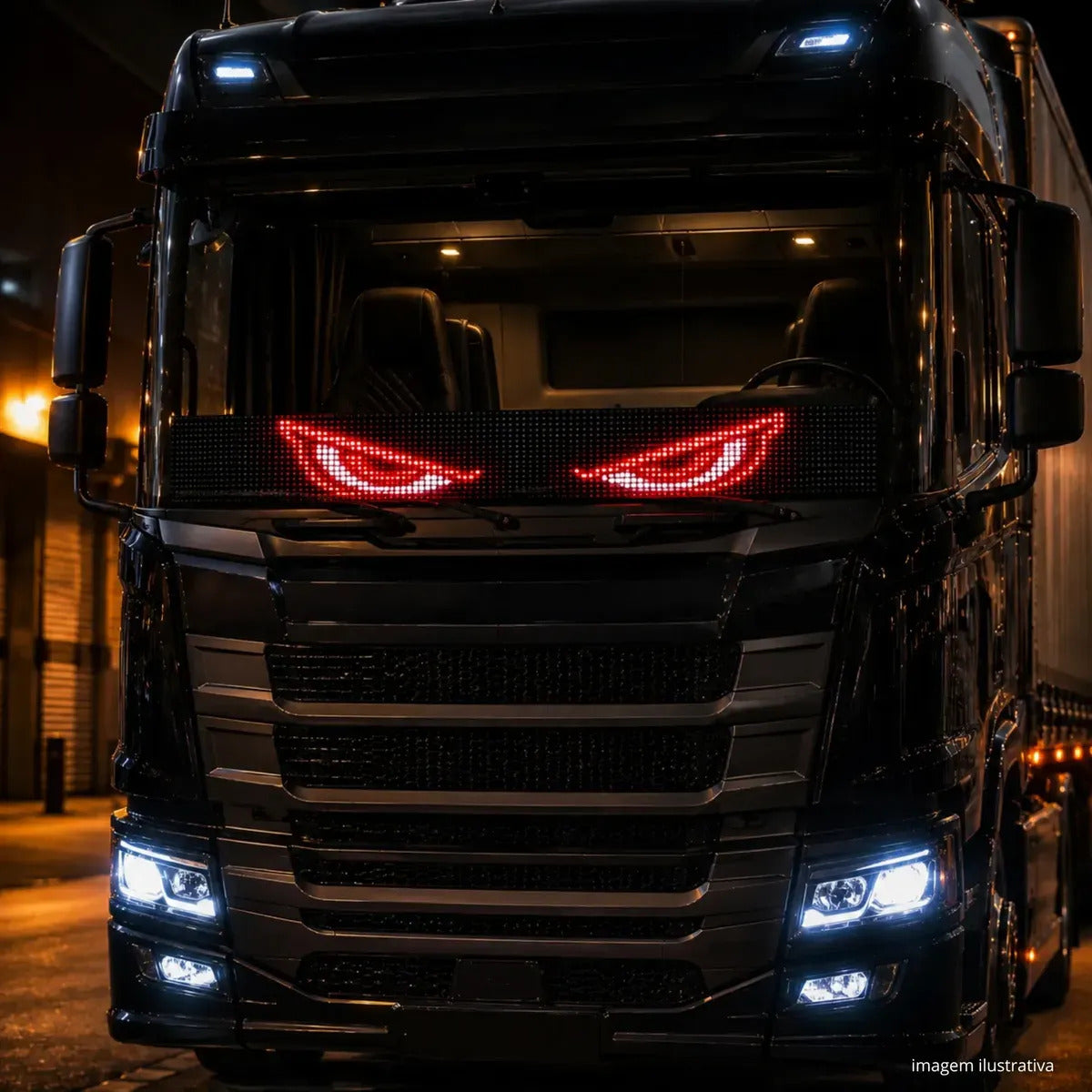 2pzs Pantalla Led Flexible Auto Rgb App Devil Eyes