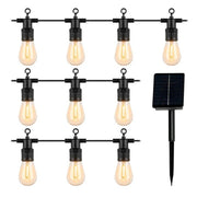 Guirnalda Solar 10 Luces Led Cálidas 7.5m Con Control