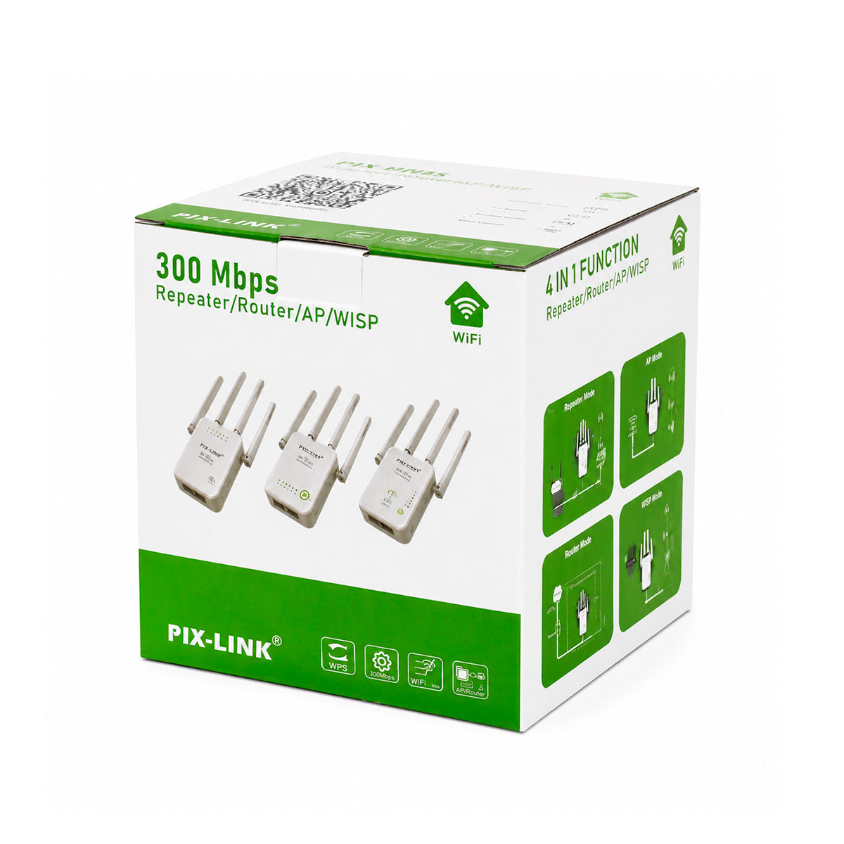 Repetidor Y Router Wifi, 4 Antenas De Señal, 2800 M