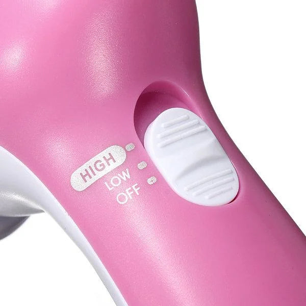 Cepillo Facial Exfoliante Masajeador Electrico 5 En 1 Rosa Limpieza Profunda
