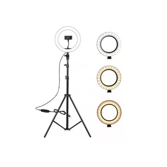Aro de luz led flexible 2.2m 3 niveles con tripode