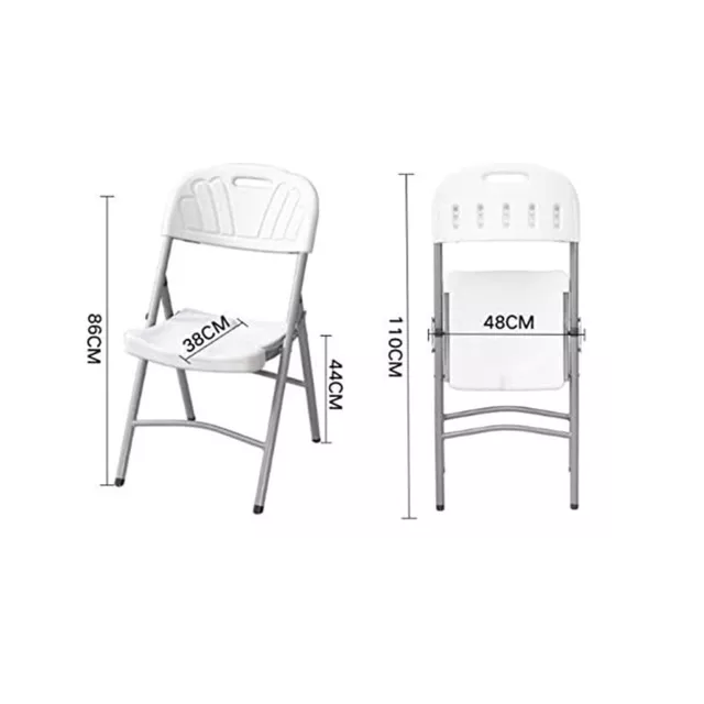 Silla plástica plegable reforzada hasta 150kg