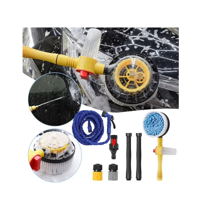 Set De Cepillo Giratorio Para Limpieza De Autos