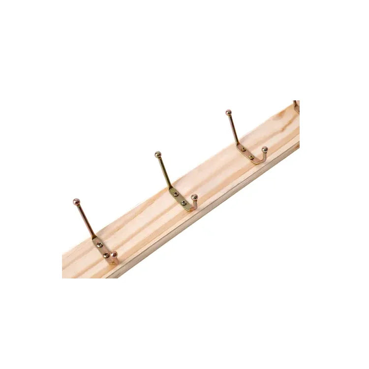 Perchero Para Pared De Madera Con 5 Ganchos
