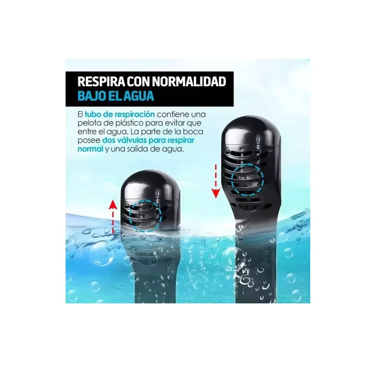 Mascara De Buceo Profesional De Snorkel Para Niños Y Adultos
