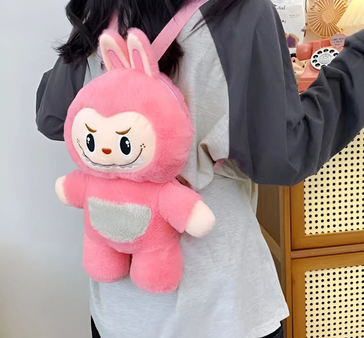 Mochila Peluche 2 en 1 Labubu