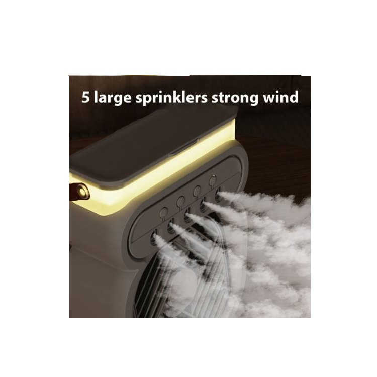 Ventilador Humidificador Con Luz Portátil Multifunción