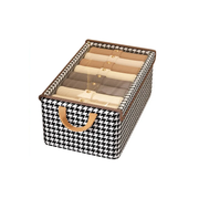 Caja Organizadora De Tela Con Asas Y Tapa 30x24x17cm.