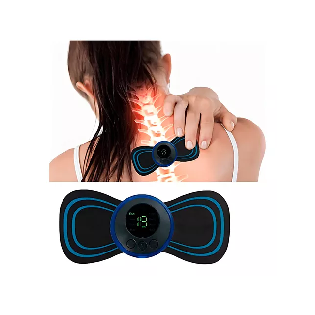 Mini columna masajeadora portátil recargable para el dolor de cuello, color negro, 110 V/220 V