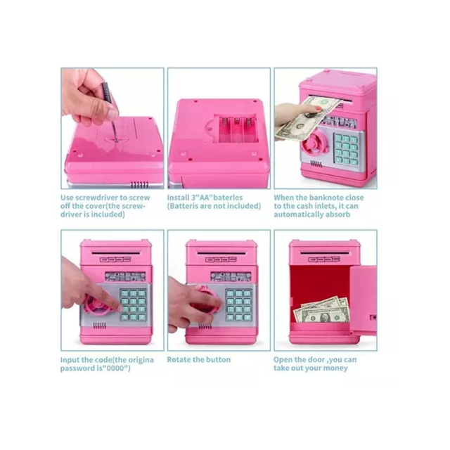 Caja fuerte de juguete alcancia para niños vario