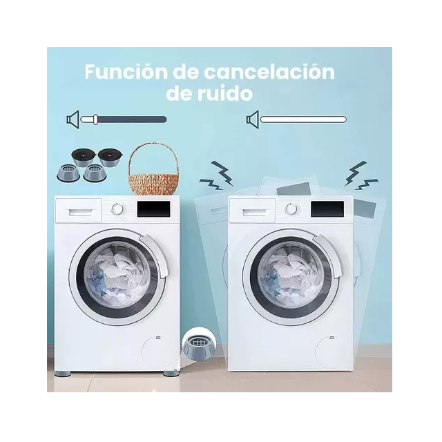 Bases de goma para lavadora antivibración 4 Unidades
