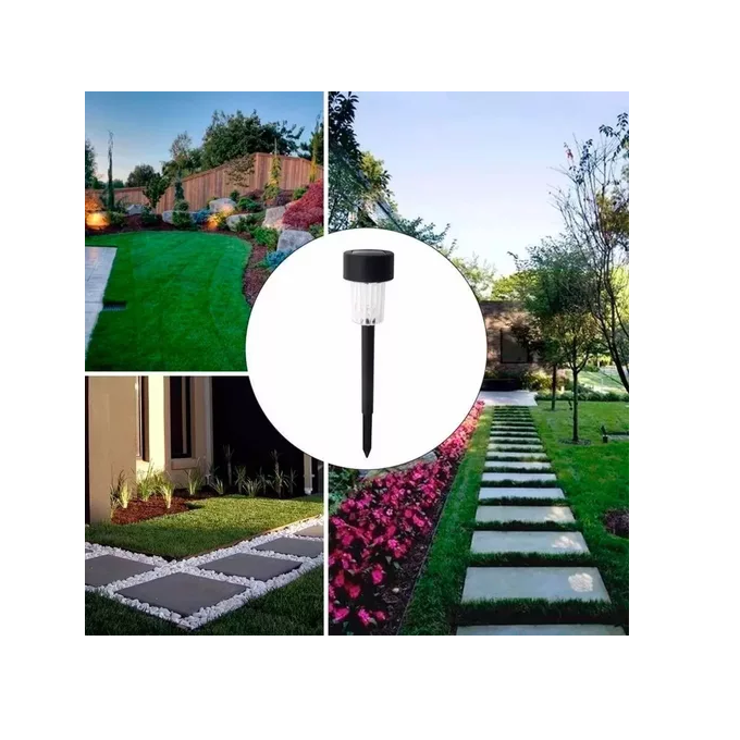 Lampara luz led recargable de jardin solar