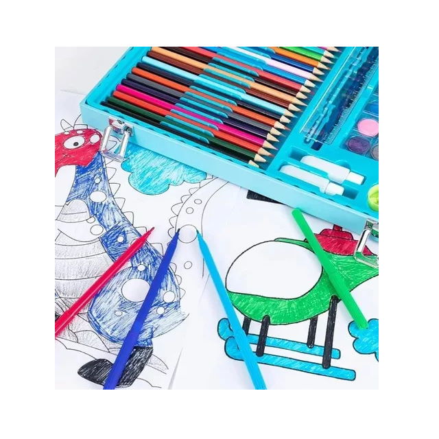 Valija set arte escolar maletin didáctico 150 piezas