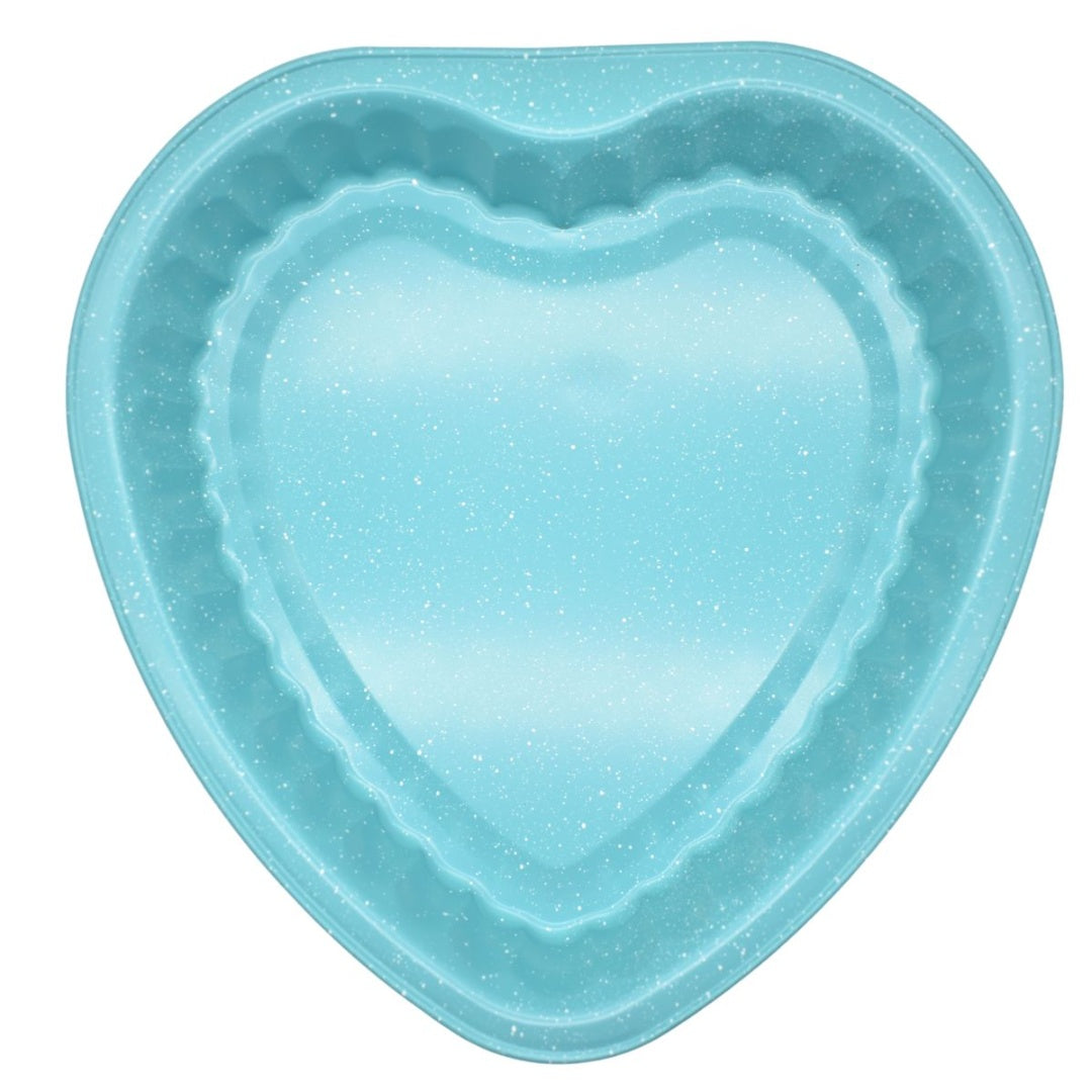 Asadera Con Forma De Corazón 27x4cm Celeste