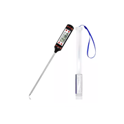 Termometro Digital Cocina Lcd Pinchacarne Liquido Acero Inox