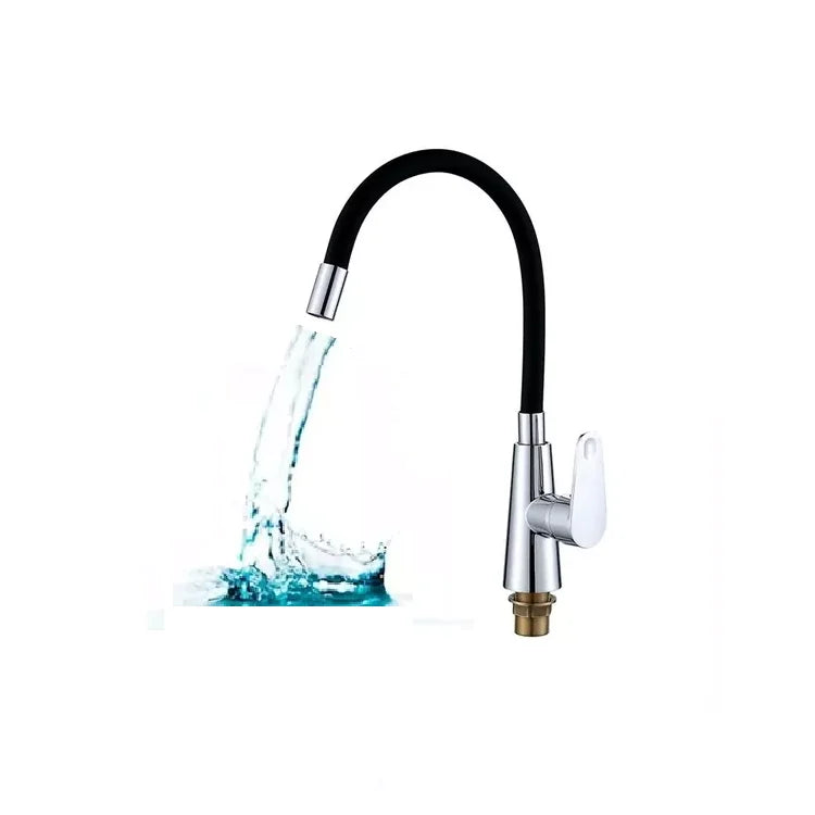 Monocomando Canila Frio/caliente C Pico Flexible Para Cocina Acabado Mate Color Negro