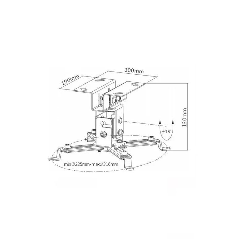 Soporte Para Proyector Para Techo Prb-2s Negro