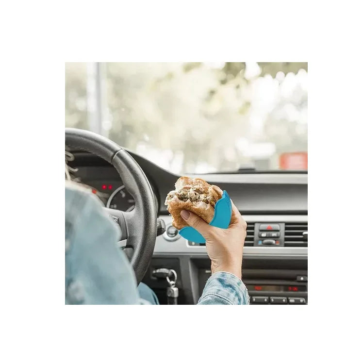 Soporte De Silicona Para Comer Hamburguesas Naranja