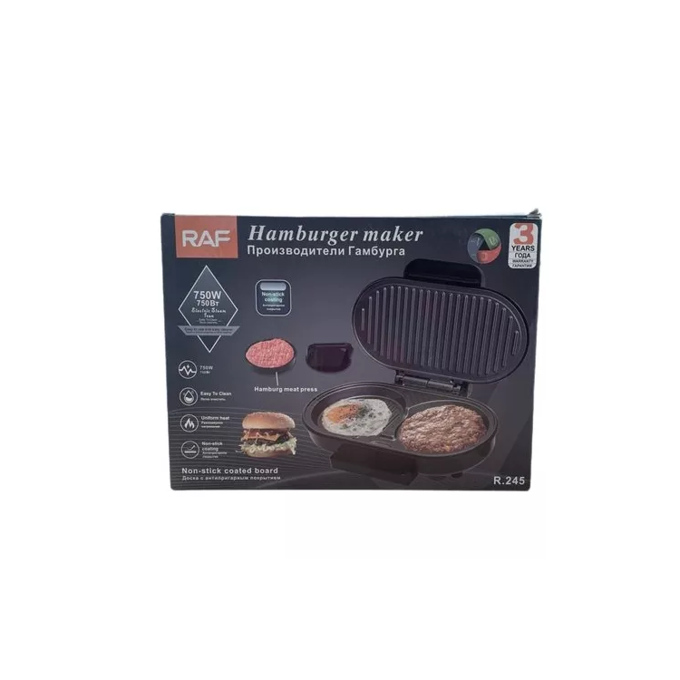 Maquina Hamburguesas Plancha Eléctrica Hamburguesera Raf