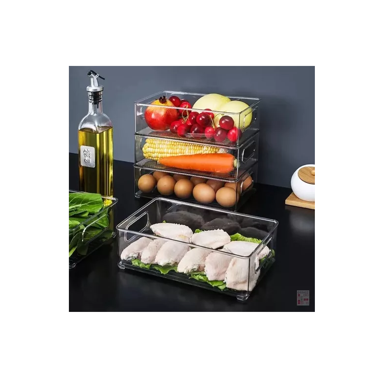 Caja Organizadora Cesta De Acrílico Multiuso Cristal 25 Cm