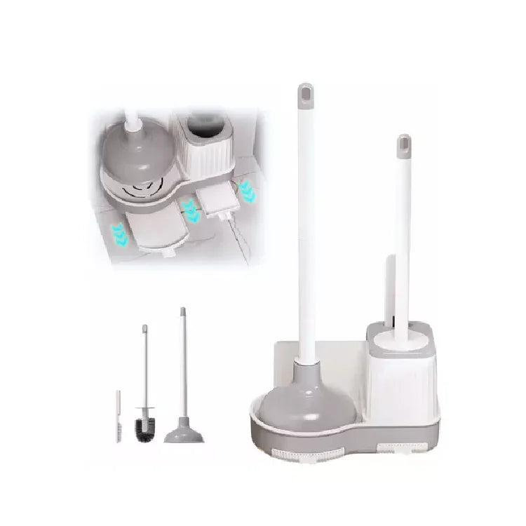 Set De Limpieza Para Baño Soporte Con Escobilla Para Inodoro