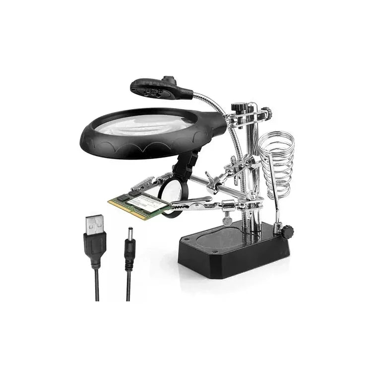 Lupa De Mesa Con Luz Led Para Trabajos De Precisión Usb