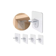 Soporte Plástico Para Estantes Set X4 Piezas Clips Adhesivo