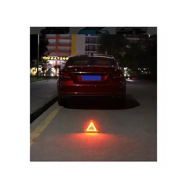 Luz triangulo señal auto emergencia recargable solar adir
