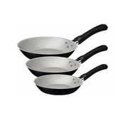 Juego de 3 sartenes 18, 20 y 24 cm tramontina caribe