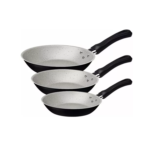 Juego de 3 sartenes 18, 20 y 24 cm tramontina caribe