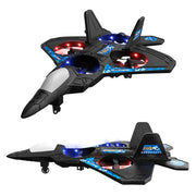 Avión Planeador F22 Giro 360o Luces Giroscópio De 6 Ejes