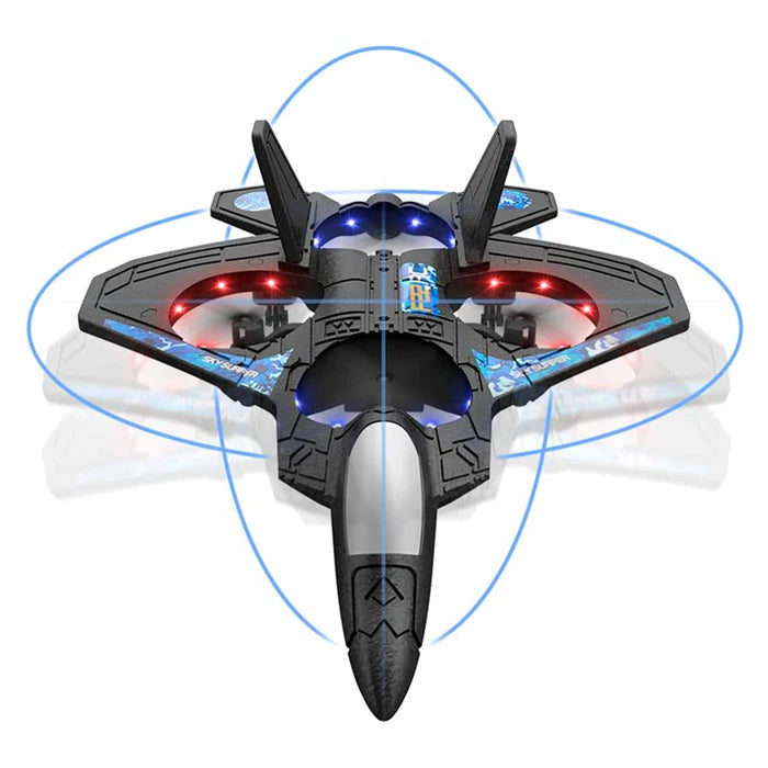 Avión Planeador F22 Giro 360o Luces Giroscópio De 6 Ejes
