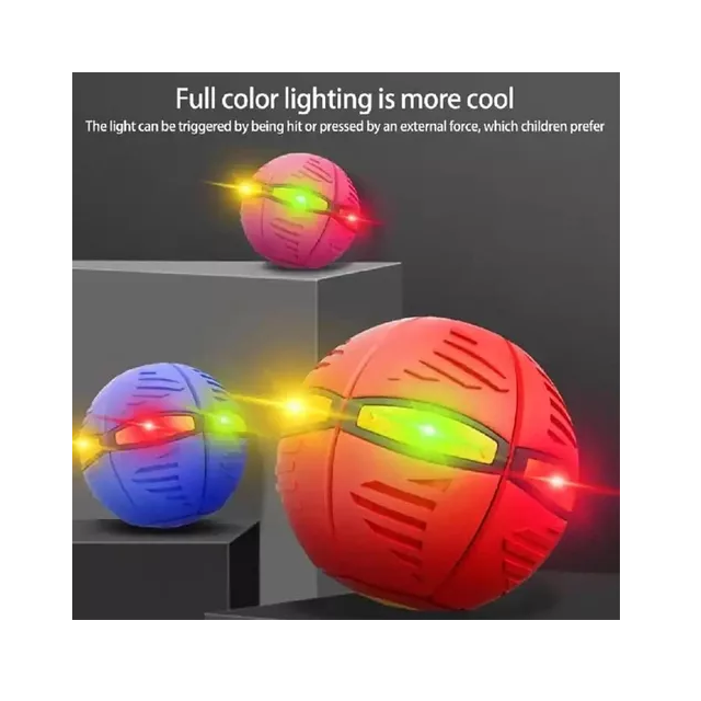 Pelota mágica boomerang plegable con luces led