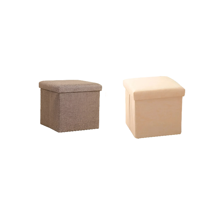 Banco Puff Baul Plegable Cuadrado 38x38x38cm