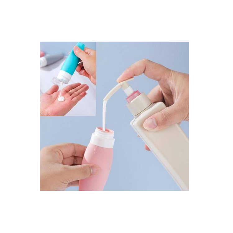 Recipientes De Silicona Para Viaje 90ml X4 Unidades