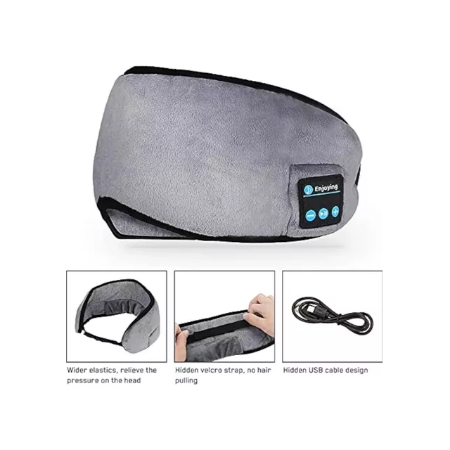 Mascara suave cubre ojos con auriculares bluetooth dormir