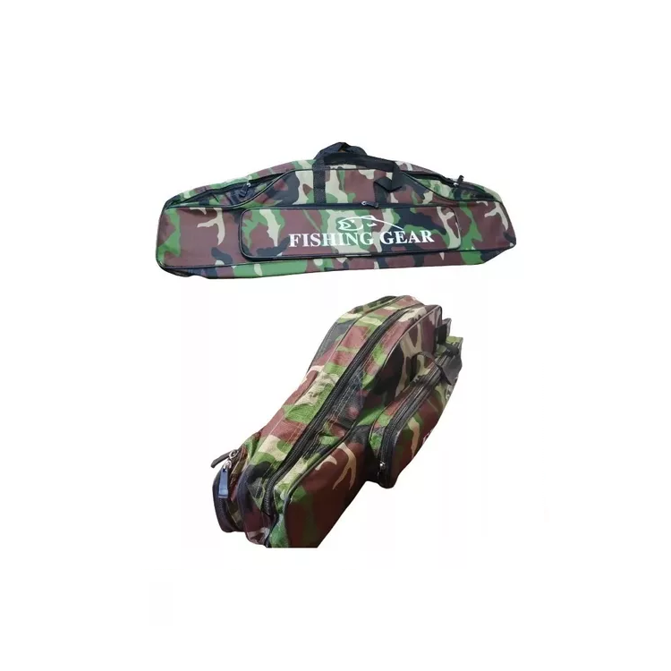 Bolso porta caña de pesca camuflado