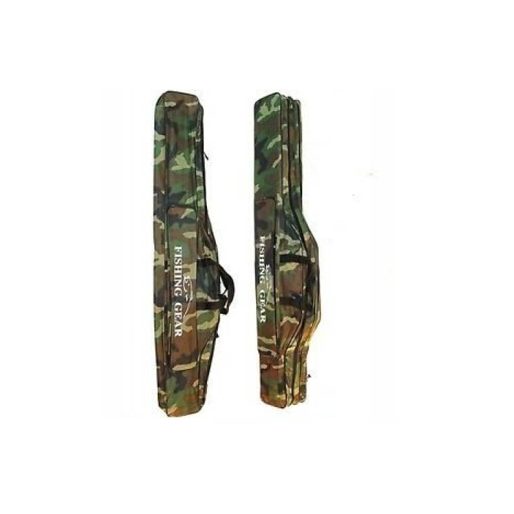 Bolso porta caña de pesca camuflado