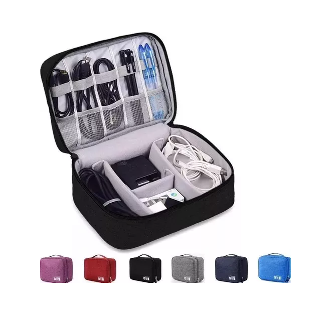 Bolso almacenamiento organizador de cables para viaje