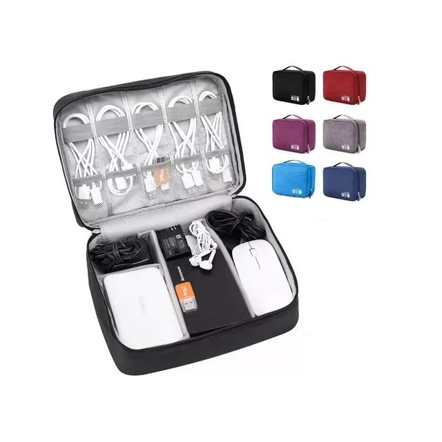Bolso almacenamiento organizador de cables para viaje