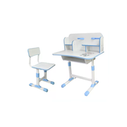 Escritorio de estudio con silla altura regulable celeste