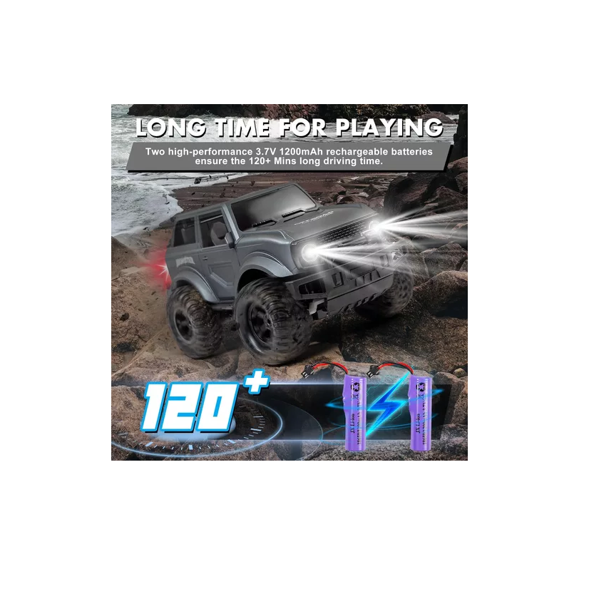 Jeep camioneta 4x4 control remoto con luces led todo terreno