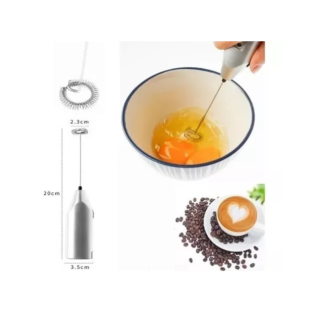 Batidor mini a mano para café, capuccino, leche, chocolatada