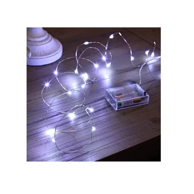 Guia luces luciernaga varios colores 30led 3m a pila