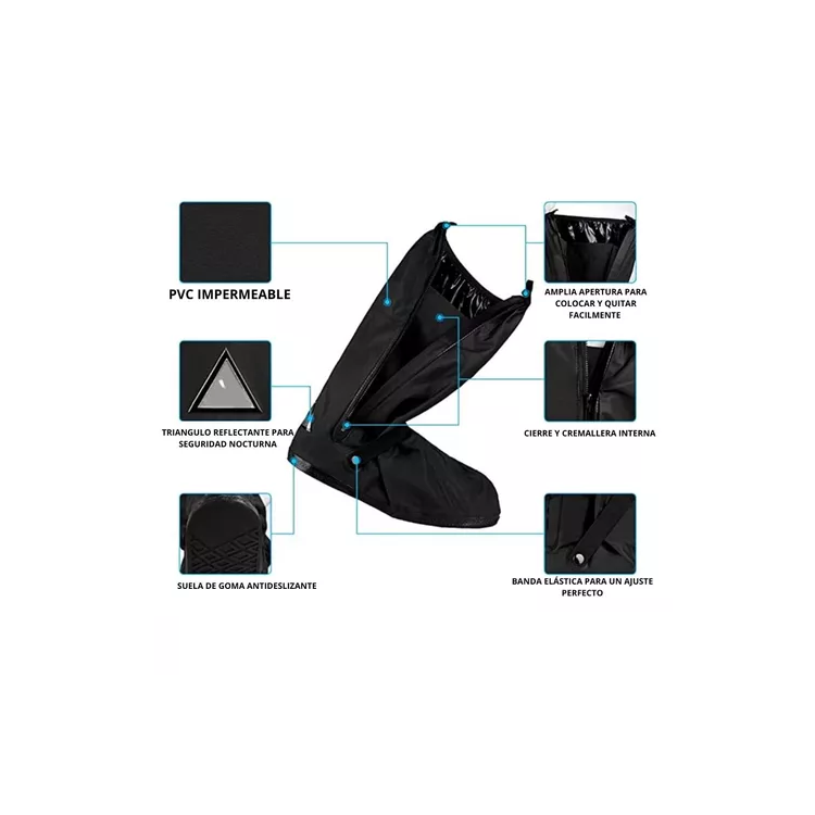Bota cubre zapatos impermeable para lluvia