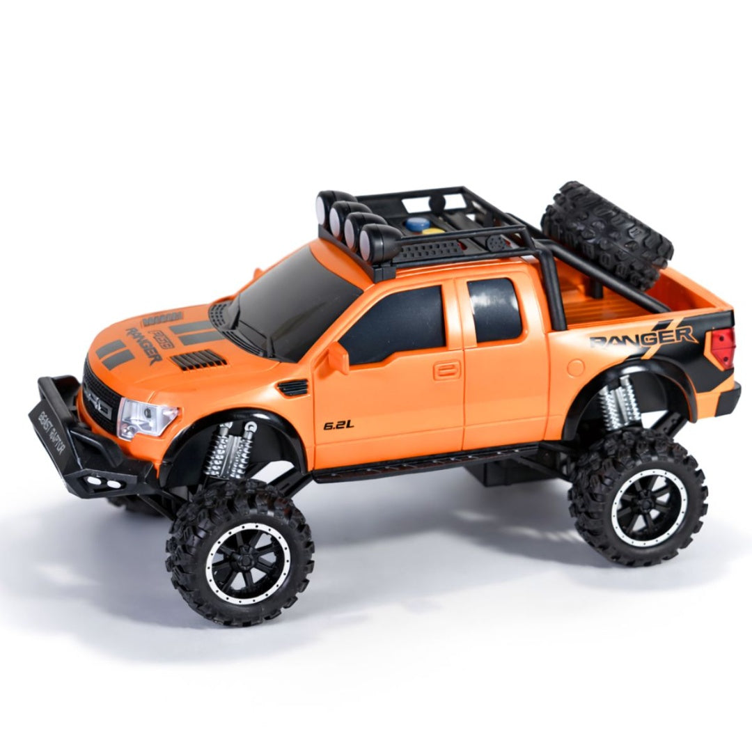 Camioneta 4x4 Naranja Con Luces Y Sonidos