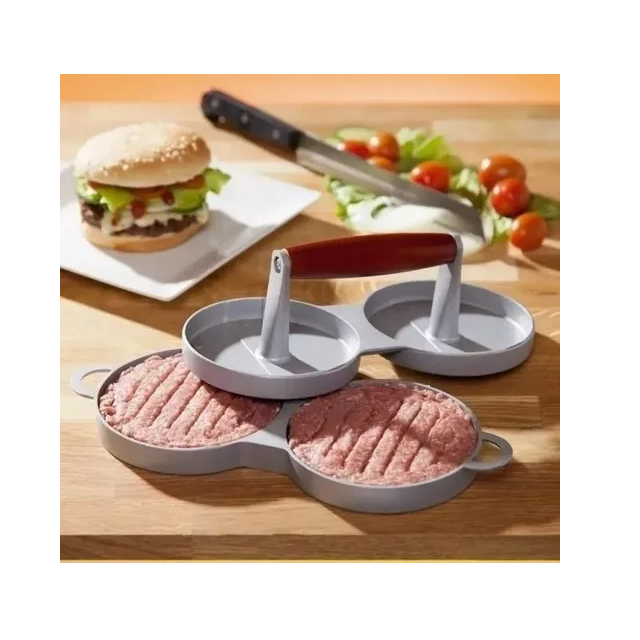 Molde y plancha para hamburguesas en aluminio bola arroz
