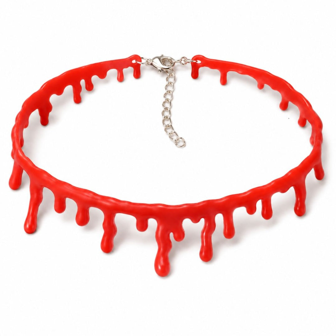 Collar De Silicona Halloween Efecto Sangre
