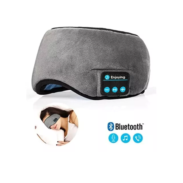 Mascara suave cubre ojos con auriculares bluetooth dormir